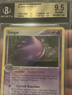 2006 POKEMON EX LEGEND MAKER GENGAR HOLO 5/92 BGS 9.5 POP 13 - Image 4