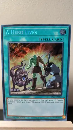 A Hero Lives 1st Edition [NM] - Yu-Gi-Oh! RA04 [Secret Rare] - Image 1