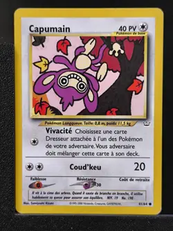 Carte Pokemon Capumain 41/64 Edition 2 Ed 2 Neo Revelation Wizards FR 8 - Image 2