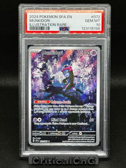 POKEMON SFA EN-SHROUDED FABLE ILLUSTRATION RARE #072 MUNKIDORI PSA 10 - Image 1