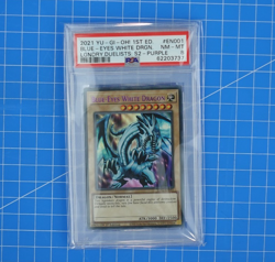 2021 Blue Eyes White Dragon 1st Edition Purple Lds2-En001 Yugioh Card PSA 8 - Image 2