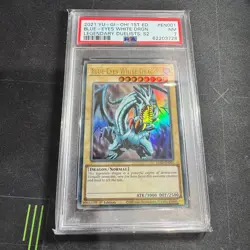 2021 Blue Eyes White Dragon 1st Edition Gold Lds2-En001 Yugioh Card PSA 7 - Image 1