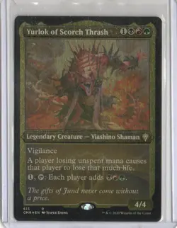 MTG COMMANDER LEGENDS YURLOK OF SCORCH THRASH ETCHED FOIL RARE - Image 1