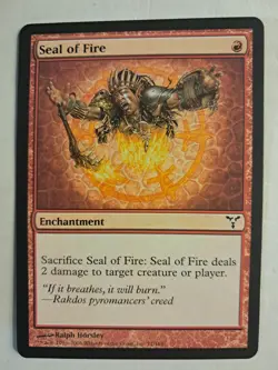 Seal of Fire Dissension (71/180) MTG MAGIC LP BULK DISCOUNT MUST BUY 2 or more! - Image 1