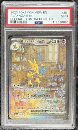 2023 Pokemon SV 151 Mew en #201/165 Alakazam EX Special Illustration Rare PSA 9 - Image 1