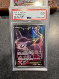 2016 POKEMON XY BREAKPOINT #117 FULL ART/ESPEON EX PSA 8 - Image 1