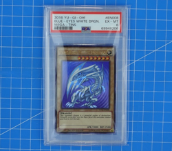2016 Blue Eyes White Dragon CT13-EN008 Ultra Rare Mega Tins Yugioh Card PSA 6 - Image 2
