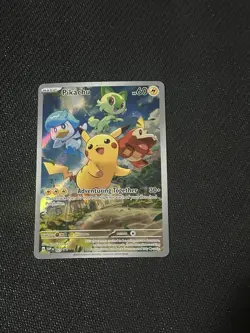 Pikachu Paldea Evolved ETB Promo Full Art Holo 2023 Pokemon SVP 027 - Image 1