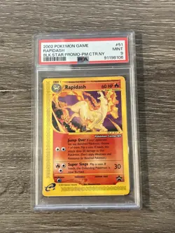 PSA 9 MINT Rapidash # 51 WOTC Black Star Promo “Pokemon Center NY” - Image 1