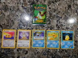 Japanese Sabrina's Psyduck No. 054 Golduck, Meowth 1998/1999 Pokemon TCG Lot- 5 - Image 1