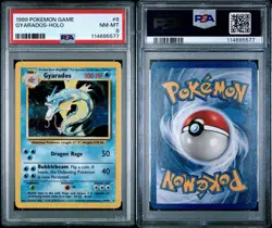 Pokemon Gyarados Base Set Holo Rare 6/102 PSA 8 1999 English NM-MT - Image 3