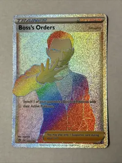 Pokemon Boss's Orders (Secret) 200/192 Swsh02: Rebel Clash Holo Full Art (A) - Image 1