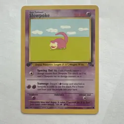 Wizards Pokemon TCG Slowpoke Fossil No.55/62 Common Regular HP50 1999 Basic - Image 1