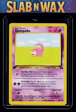 Pokemon tcg Fossil Slowpoke #55/62 - Image 1