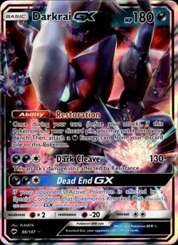 Darkrai GX 88/147 Holo - Pokemon SM - Burning Shadows - LP - Image 1