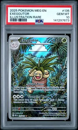 2025 POKEMON MEG EN-MEGA EVOLUTION ILLUSTRATION RARE #135 EXEGGUTOR PSA 10 - Image 1