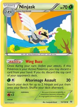 Ninjask (Reverse Holofoil) 10/108 Pokemon NM - Roaring Skies - Image 1