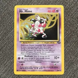 Mr. Mime 6/64 Holo LP - Jungle Set Rare - Vintage WOTC Pokemon TCG - Image 1