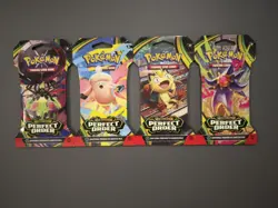 Pokemon TCG Perfect Order FULL ART SET of 4 Pristine Sleeved Booster Packs NEW! - Image 1