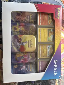 Pokemon Canada Costco 5 Pack Mini Tins Kanto Powers *Sealed* - Image 1