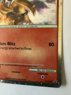 Entei PRIME HGSS20 ULTRA RARE Black Star Promo Pokemon TCG Holo NM-LP 2010 - Image 4