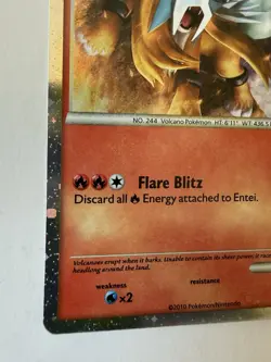 Entei PRIME HGSS20 ULTRA RARE Black Star Promo Pokemon TCG Holo NM-LP 2010 - Image 5