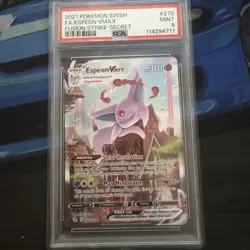 Espeon Vmax #270 PSA 9 2021 POKEMON SWORD & SHIELD FUSION STRIKE - Image 1
