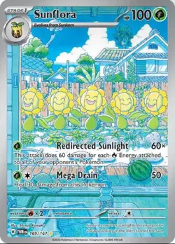 Sunflora 169/167 Twilight Masquerade Illustration Rare Full Art Pokemon NM - Image 1