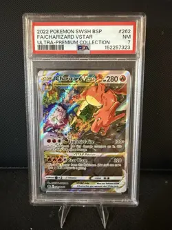2022 Pokemon PSA 7 Charizard VSTAR #SWSH262 Sword & Shield Charizard UPC Promo - Image 1