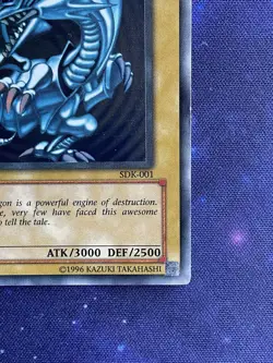 Blue Eyes White Dragon LP MP SDK-001 YuGiOh 1996 - Image 5