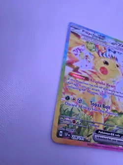 Pokemon Pikachu TCG EX Card 238/191 Surging Sparks SIR, Mint Condition - Image 2