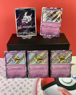 NM/M 5 Card LOT Greavard 214/198 with 3 shiny promos & Houndstone 168/091 - Image 1