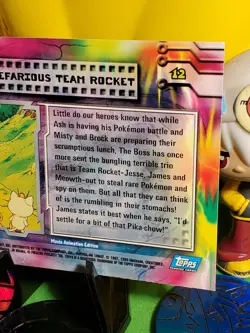 Pokemon TCG 2000 Topps TV Series Vintage Card #12 - The Nefarious Team Rocket - Image 4