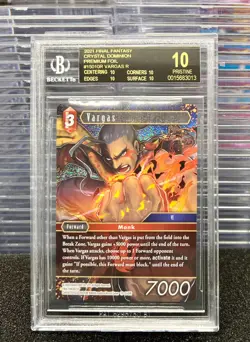 BGS 10 BLACK LABEL | Vargas Foil #010 Final Fantasy TCG FFTCG Opus XV 15 Card - Image 1