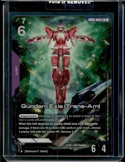 [ENGLISH] Gundam Card Game Gundam Exia (Trans-Am) GD03-049 LR+ Alt Art Foil - Image 4