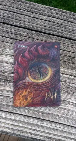 MtG Sol Ring Full Magic Altered Hand Painted Art Original Alter - Image 2