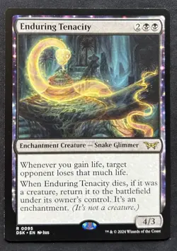 MTG Enduring Tenacity Duskmourn: House of Horror Regular #0095 Rare - Image 1