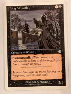 Bog Wraith - Starter 1999 - Magic the Gathering MTG Nice! - Image 1
