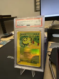 Pokemon PSA 8 Aquapolis SPINARAK 111/147 REVERSE FOIL VINTAGE POKEMON CARD SLAB - Image 1