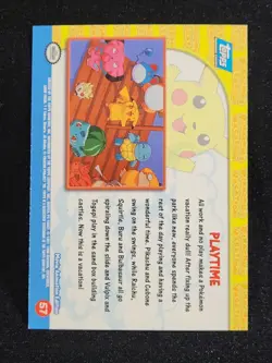 Pokemon Playtime 57 Pikachu's Vacation Card Blue Logo Foil Holo NM Topps - Image 5