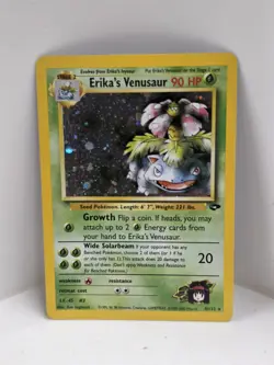 2000 Pokemon Gym Challenge Erika's Venusaur Holo Rare #4/132 - Image 1