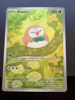 Pokemon TCG Perfect Order Illustration Rare IR Rowlet 090/088 NM - Image 1