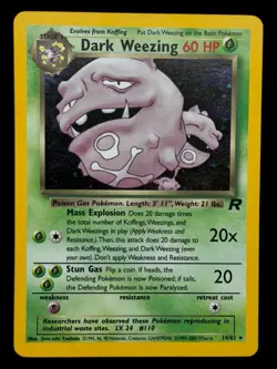 Dark Weezing - 14/82 Team Rocket 2000 WOTC - Holo - Pokemon TCG - Image 1