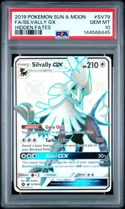 PSA 10 SILVALLY GX SV79 POKEMON TCG 2019 SUN & MOON HIDDEN FATES - Image 1