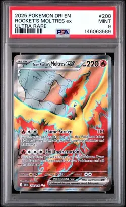 Pokemon TCG - Team Rockets Moltres EX 208/182 - Destined Rivals - PSA 9 - Image 1