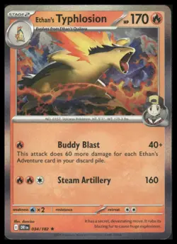 Pokemon SV10: Destined Rivals #034/182 Ethan's Typhlosion Holo Border - Image 1