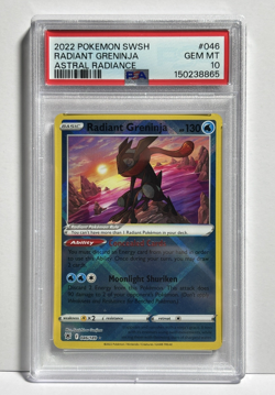 2022 POKEMON SWORD & SHIELD ASTRAL RADIANCE #046 RADIANT GRENINJA PSA 10 - Image 1