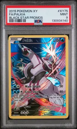 2015 POKEMON XY BLACK STAR PROMOS #XY75 FULL ART/PALKIA PSA 9 - Image 1