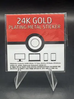 2024 POKEMON POPPING CANDY KOREAN SNORLAX 24K GOLD PLATING METAL STICKER - Image 2