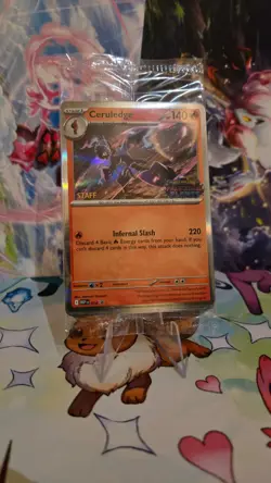 Pokemon TCG Phantasmal Flames STAFF Prerelease Promos Set of 4 Sealed - Image 1